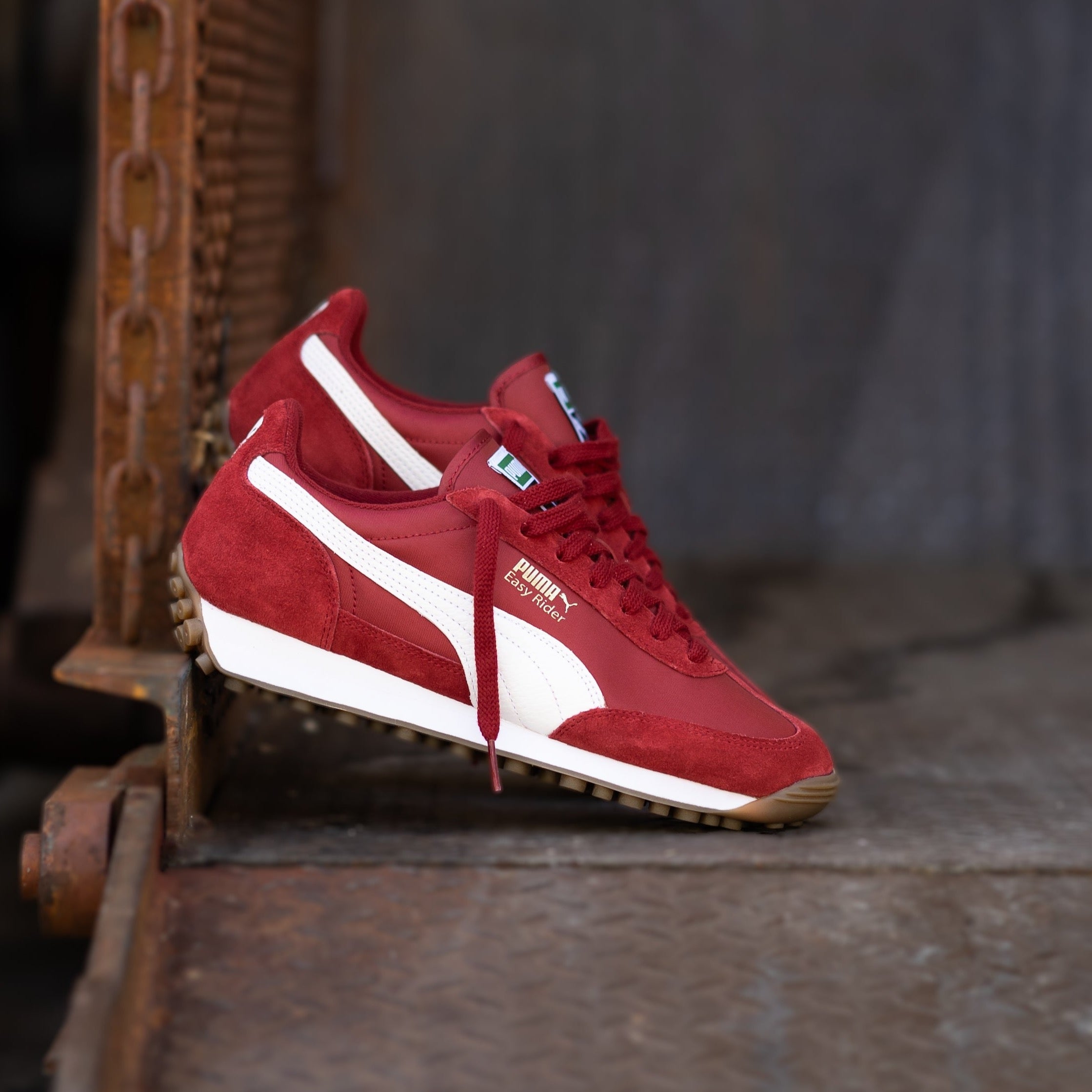 Mens Puma Easy Rider Vintage (Intense Red/Puma White) - Puma