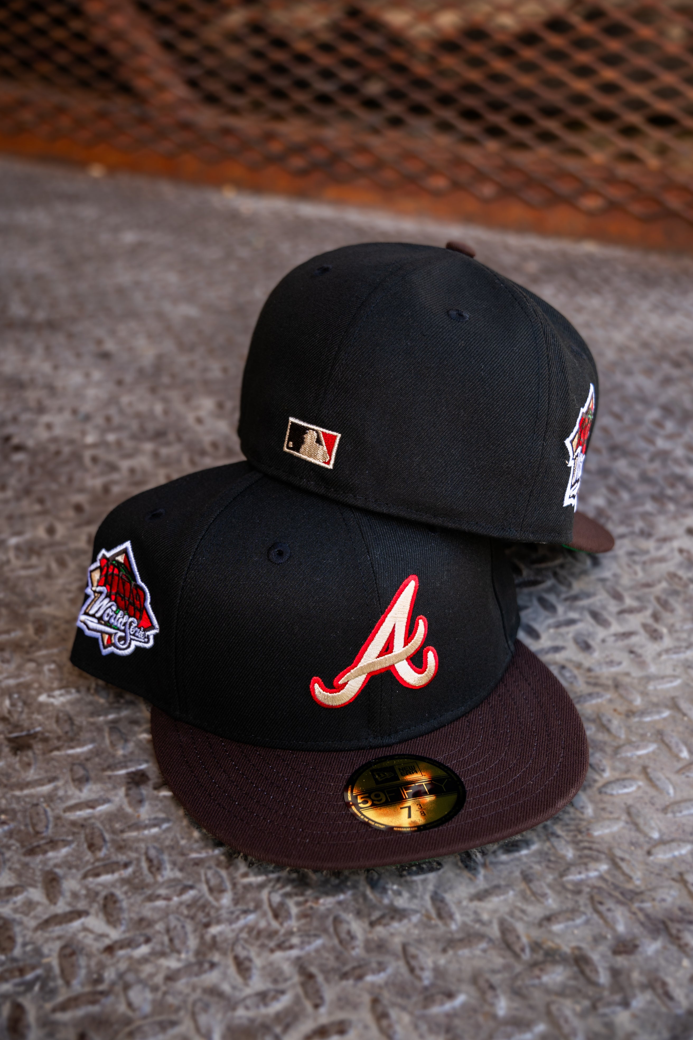 New Era Atlanta Braves 1999 WS Green UV (Black/Burnt wood) 59Fifty Fitted