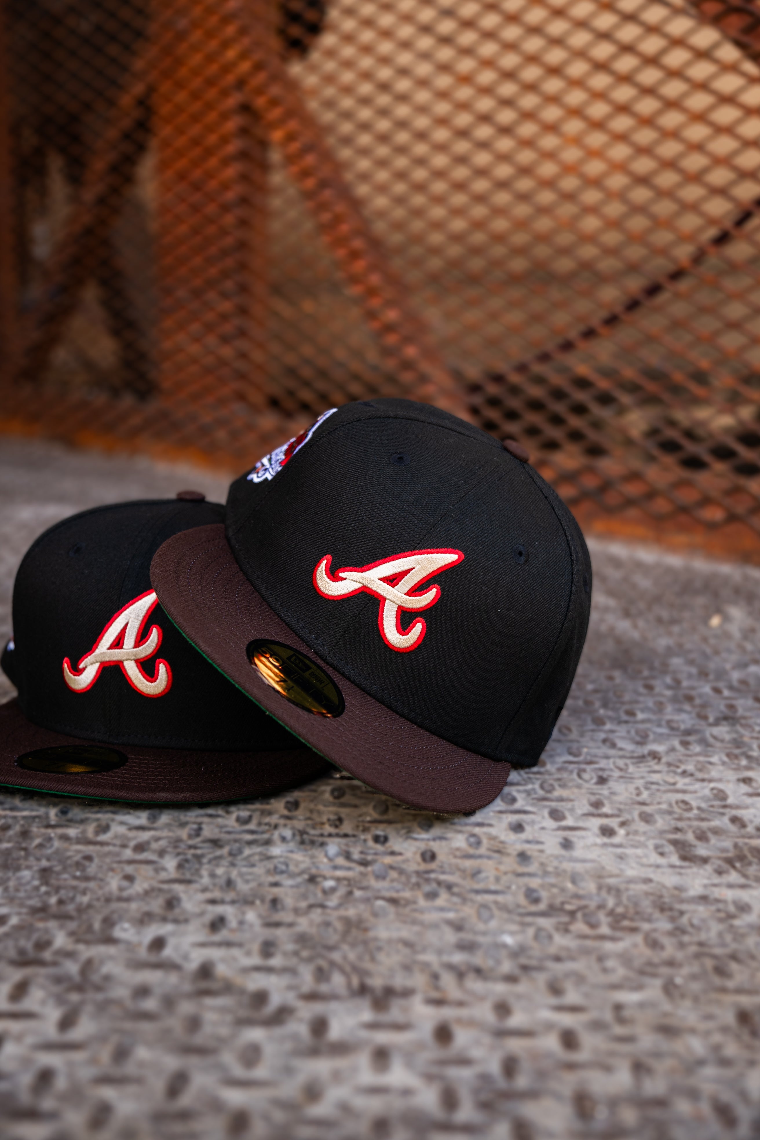 New Era Atlanta Braves 1999 WS Green UV (Black/Burnt wood) 59Fifty Fitted