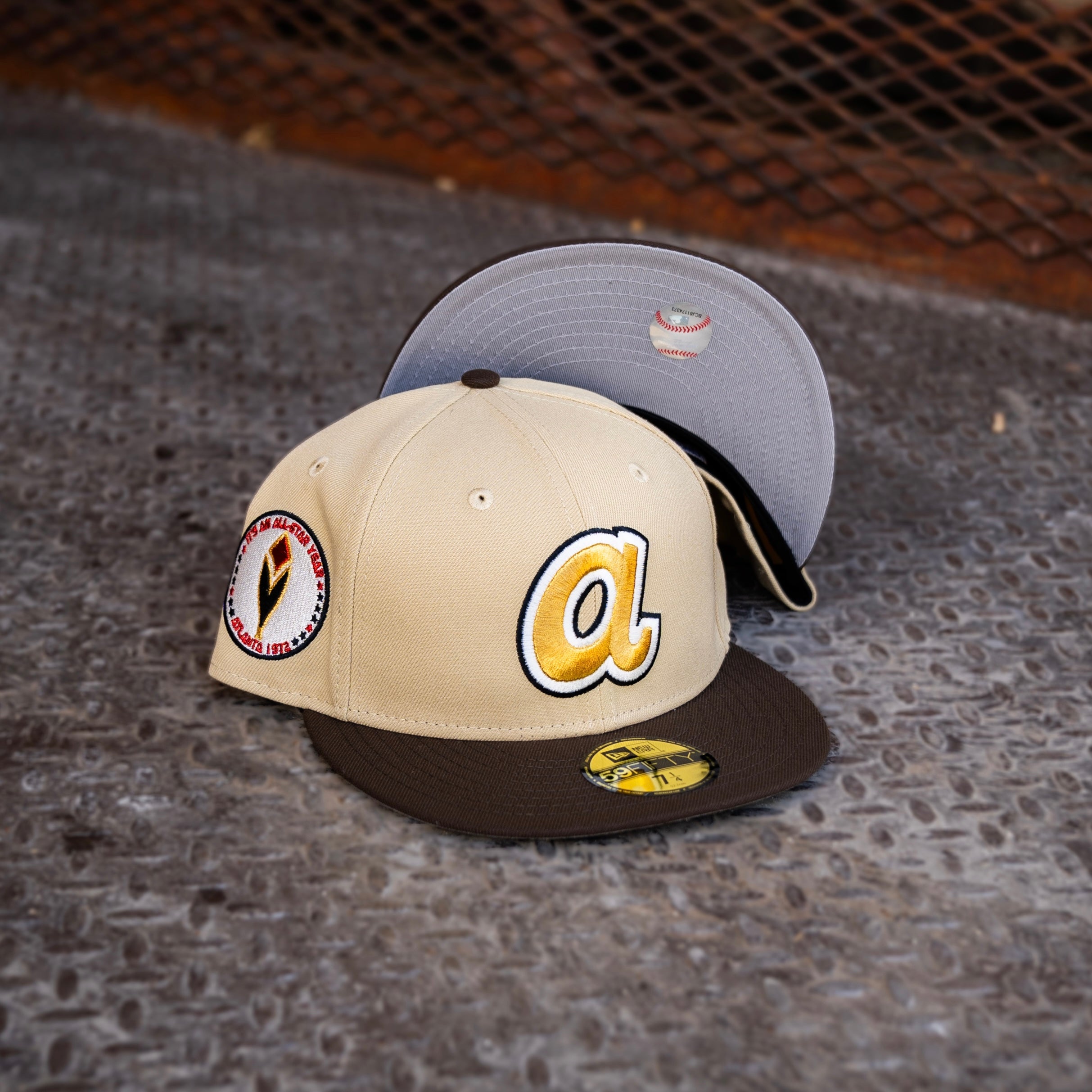 New Era Atlanta Braves 1972 ASG Grey UV (Vegas Gold/Mocha) 59Fifty Fitted