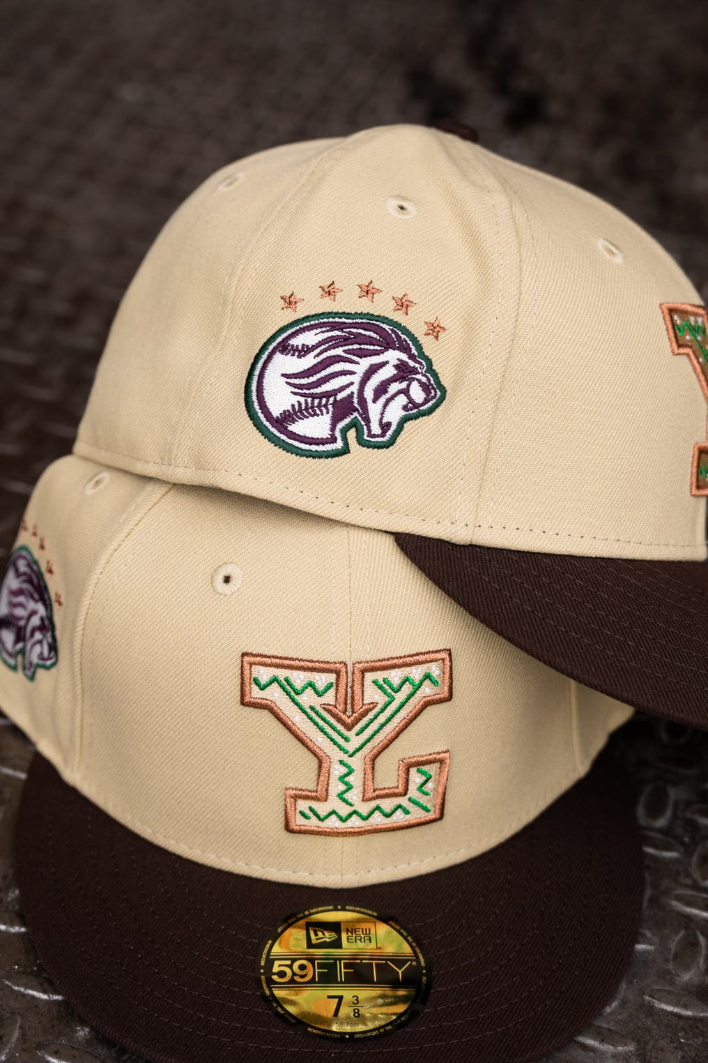 New Era Yucatan Leones Kelly Green UV (Vegas Gold/Burnt Wood) 59Fifty Fitted