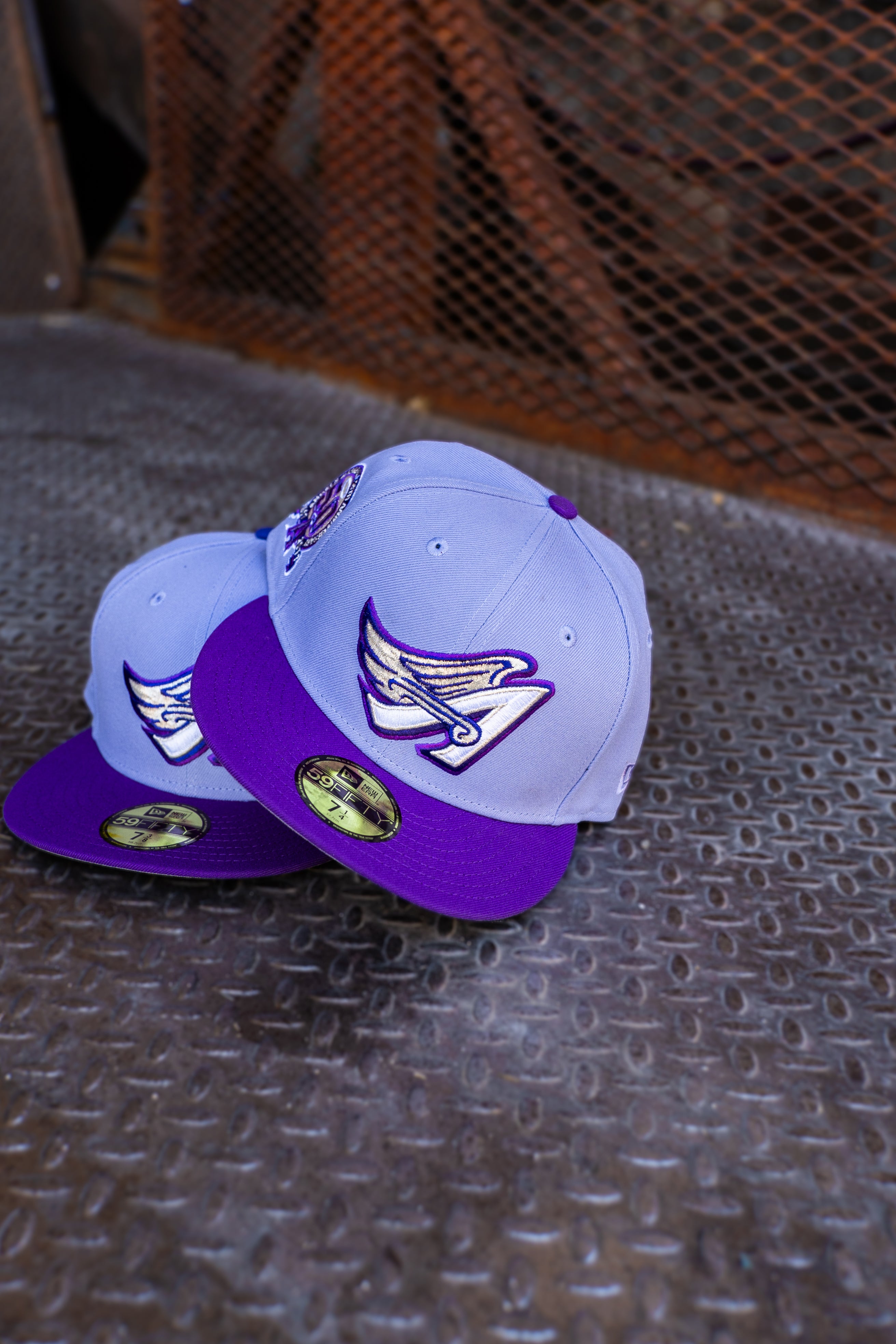 New Era Anaheim Angels 50th Anniversary Grey UV (Lavender/Purple) 59Fifty Fitted