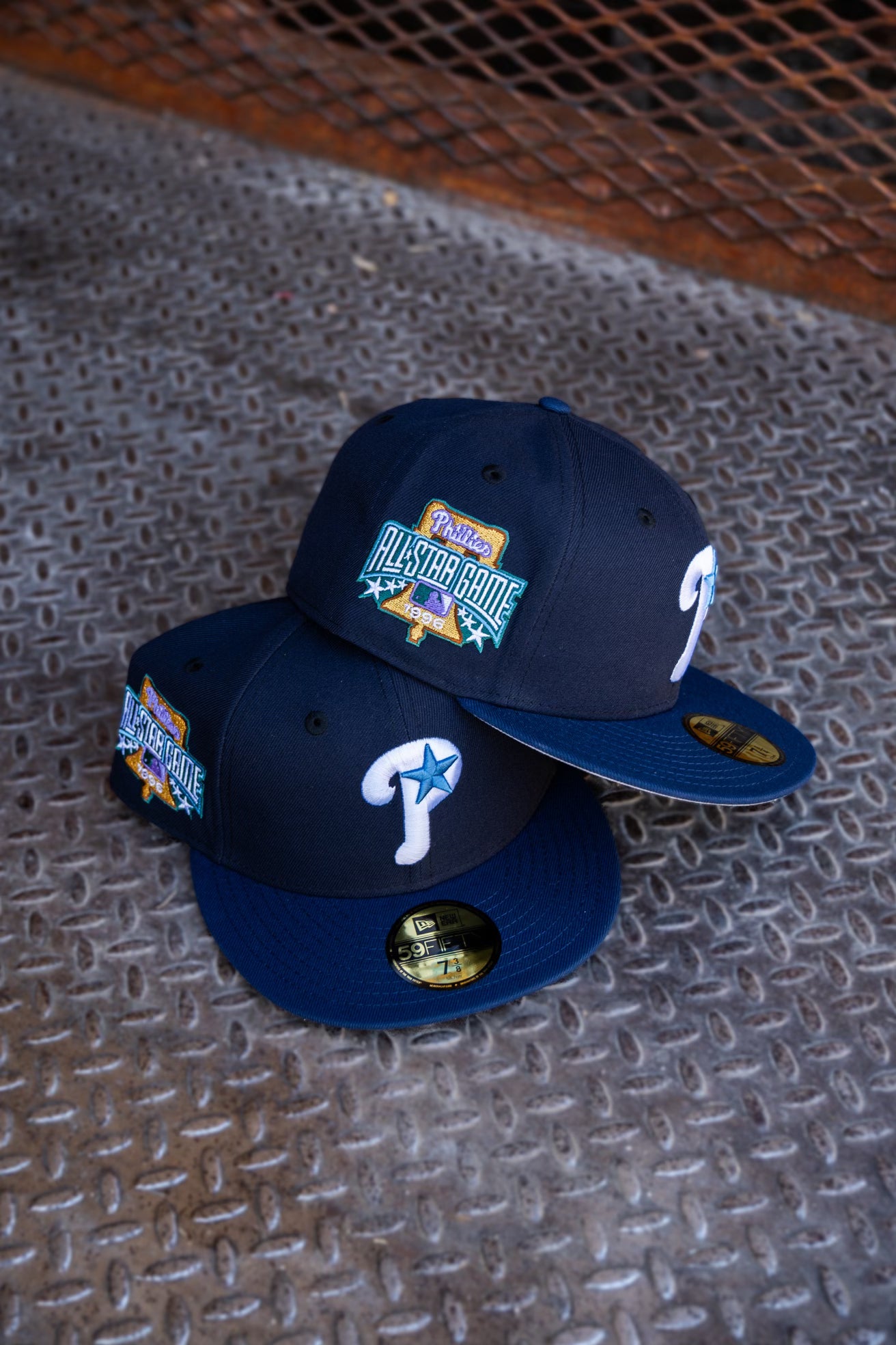 New Era Philadelphia Phillies 1996 All-Star Game Grey UV (Navy/Oceanside) 59Fifty Fitted