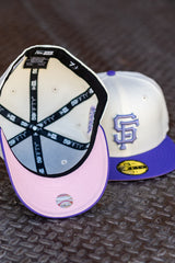 New Era San Francisco Giants 50th Anniversary Pink UV (Off White/Purple) 59Fifty Fitted