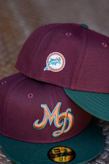 New Era Miami Dolphins Grey UV (Maroon/Dark Green) 59Fifty Fitted