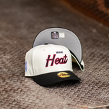 New Era Miami Heat Grey UV (Off White/Black) 59Fifty Fitted