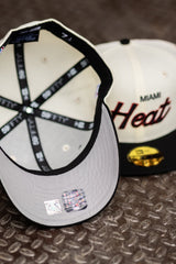 New Era Miami Heat Grey UV (Off White/Black) 59Fifty Fitted