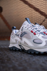 Mens Saucony Grid Aura X (Dove/Red)