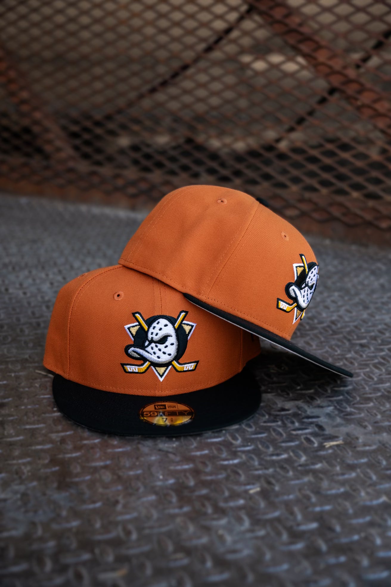 New Era Anaheim Ducks Grey UV (Fight Orange/Black) 59Fifty Fitted