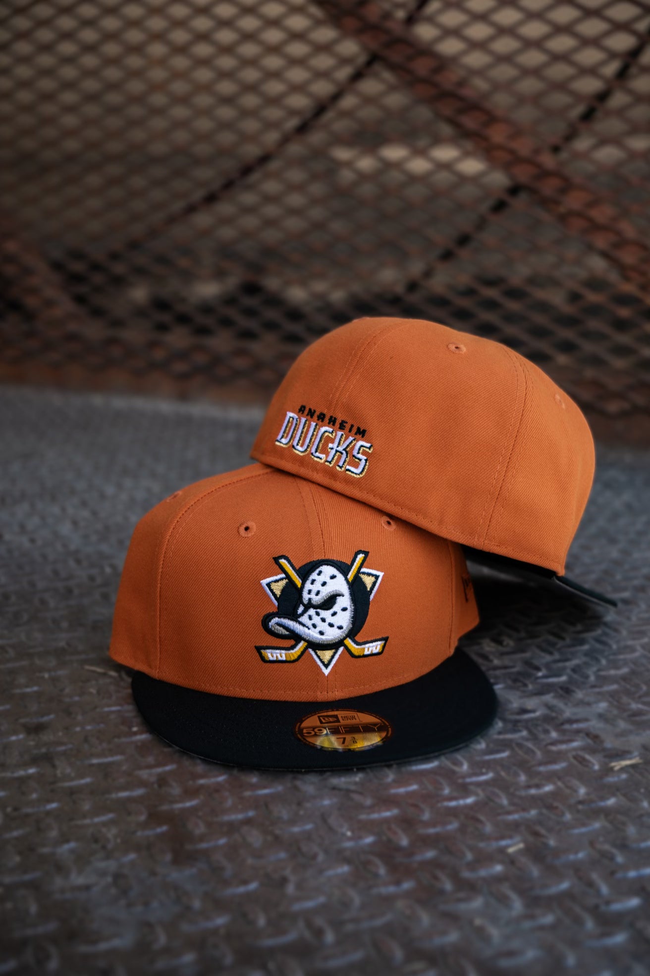 New Era Anaheim Ducks Grey UV (Fight Orange/Black) 59Fifty Fitted