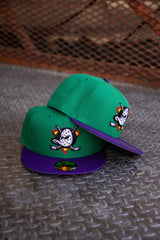 New Era Anaheim Ducks Grey UV (Kelly Green/Purple) 59Fifty Fitted