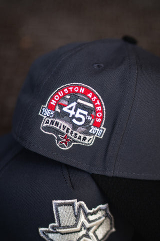New Era Houston Astros 45th Anniversary 9FORTY A-Frame Snapback (Charcoal/Black) - New Era