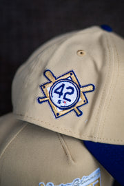 New Era Los Angeles Dodgers Jackie Robinson 9FORTY A-Frame Snapback (Vegas Gold/Blue) - New Era