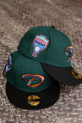 New Era Arizona Diamondbacks 1998 Inaugural Season Pink UV (Dark Green/Black) 59Fifty Fitted