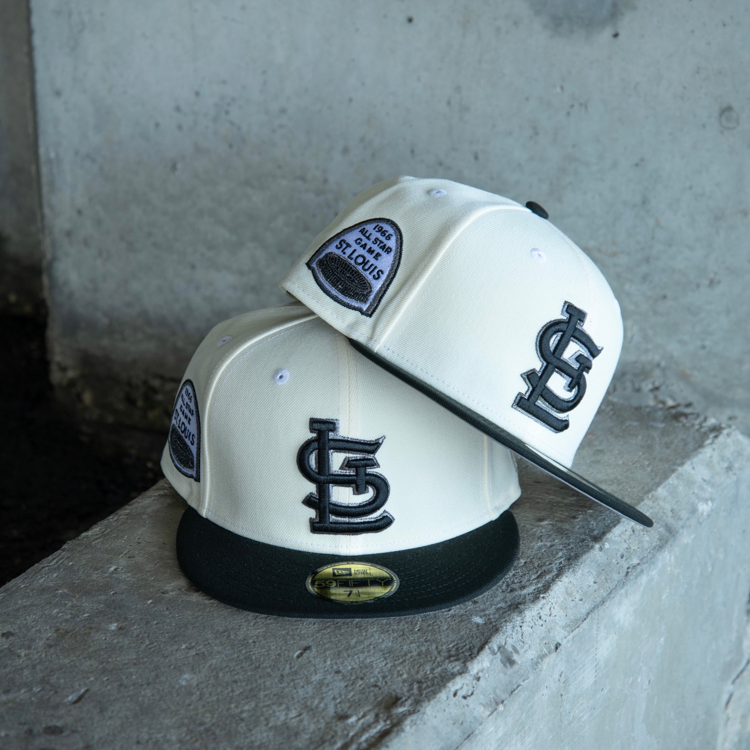 New Era St. Louis Cardinals 1966 All-Star Game Grey UV 59Fifty Fitted (Off White/Black) - New Era