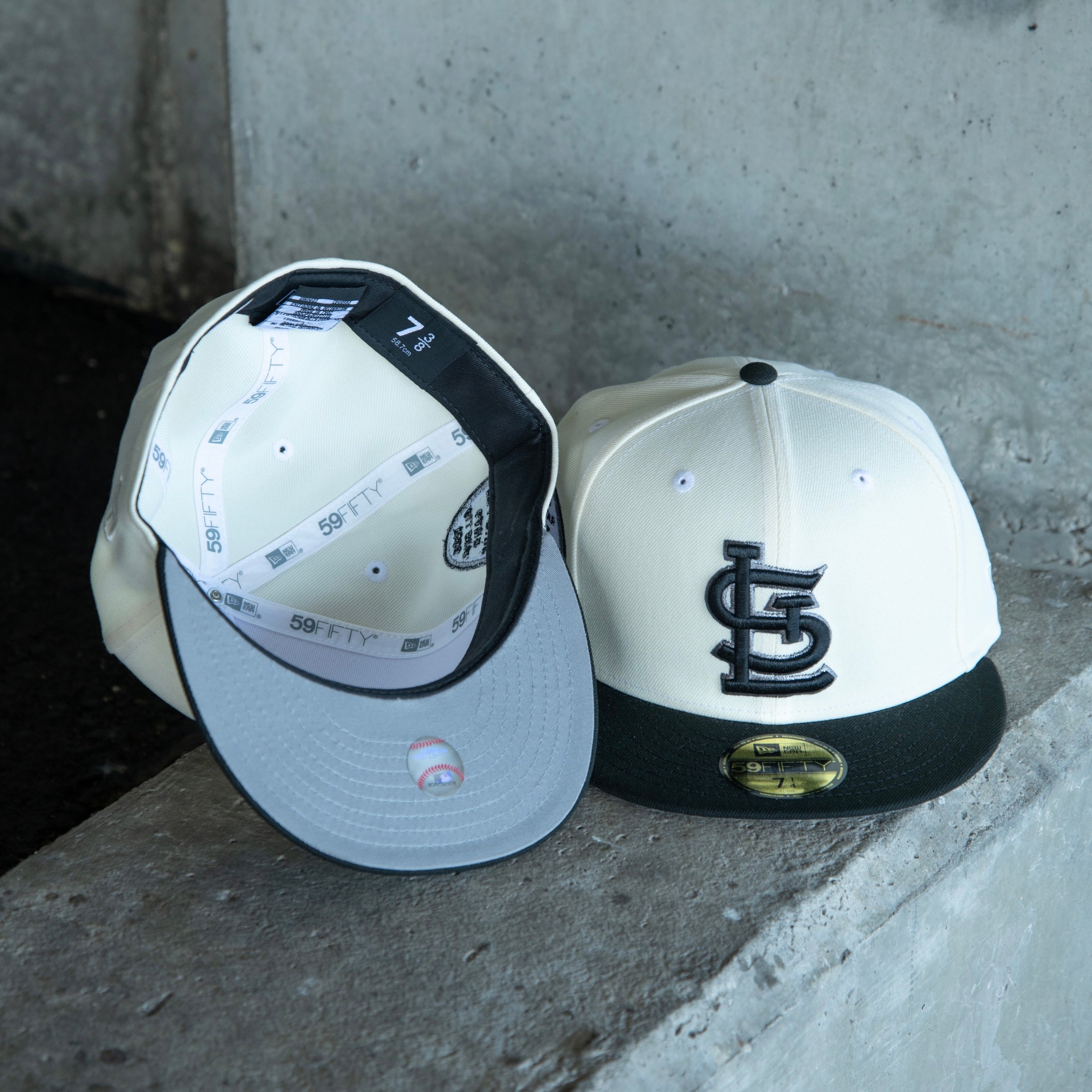 New Era St. Louis Cardinals 1966 All-Star Game Grey UV 59Fifty Fitted (Off White/Black) - New Era