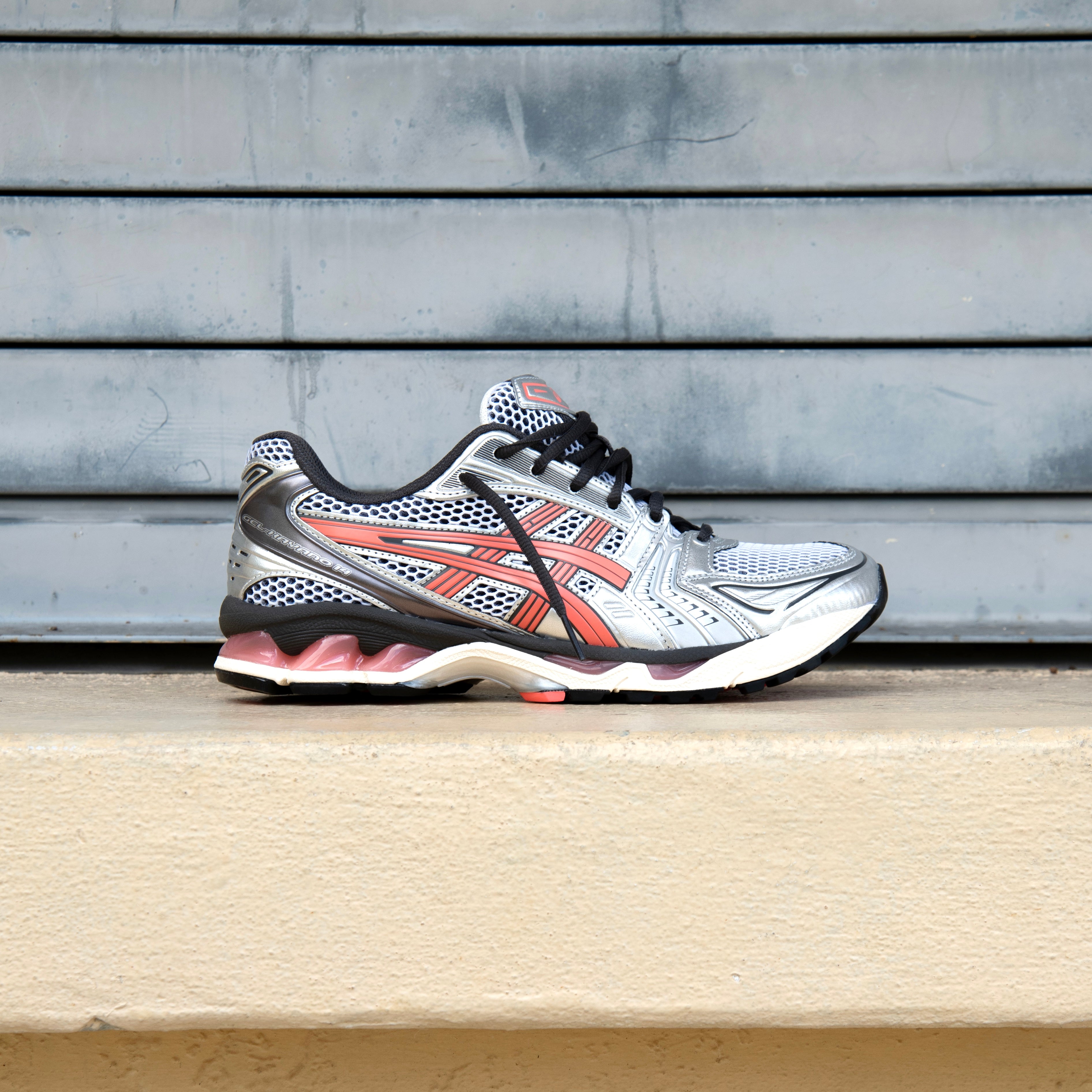 Mens Asics Gel-Kayano 14 (White/Papaya) - Asics
