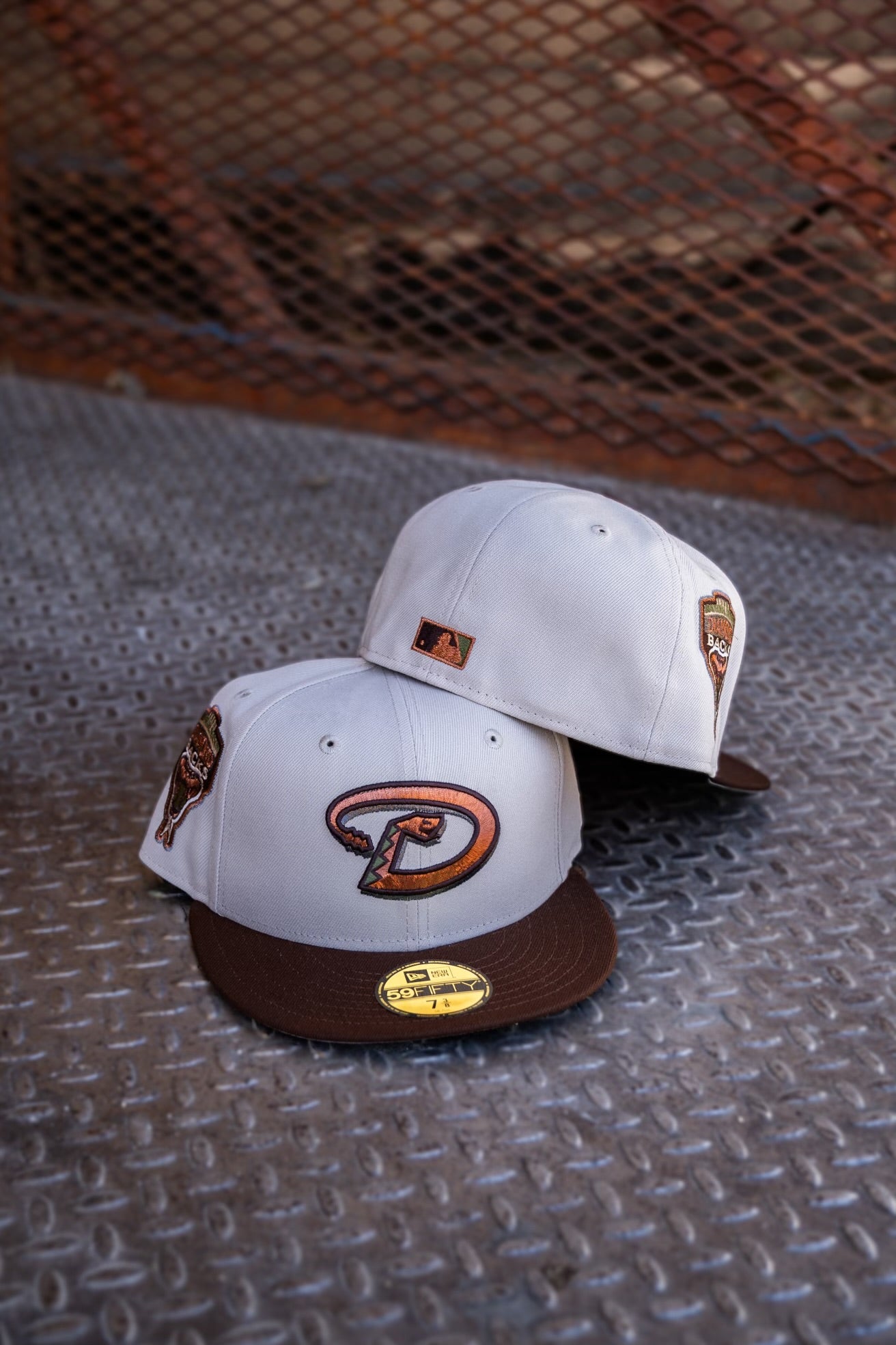 New Era Arizona Diamondbacks 1998 Inaugural Season Grey UV (Stone/Brown) 59Fifty Fitted