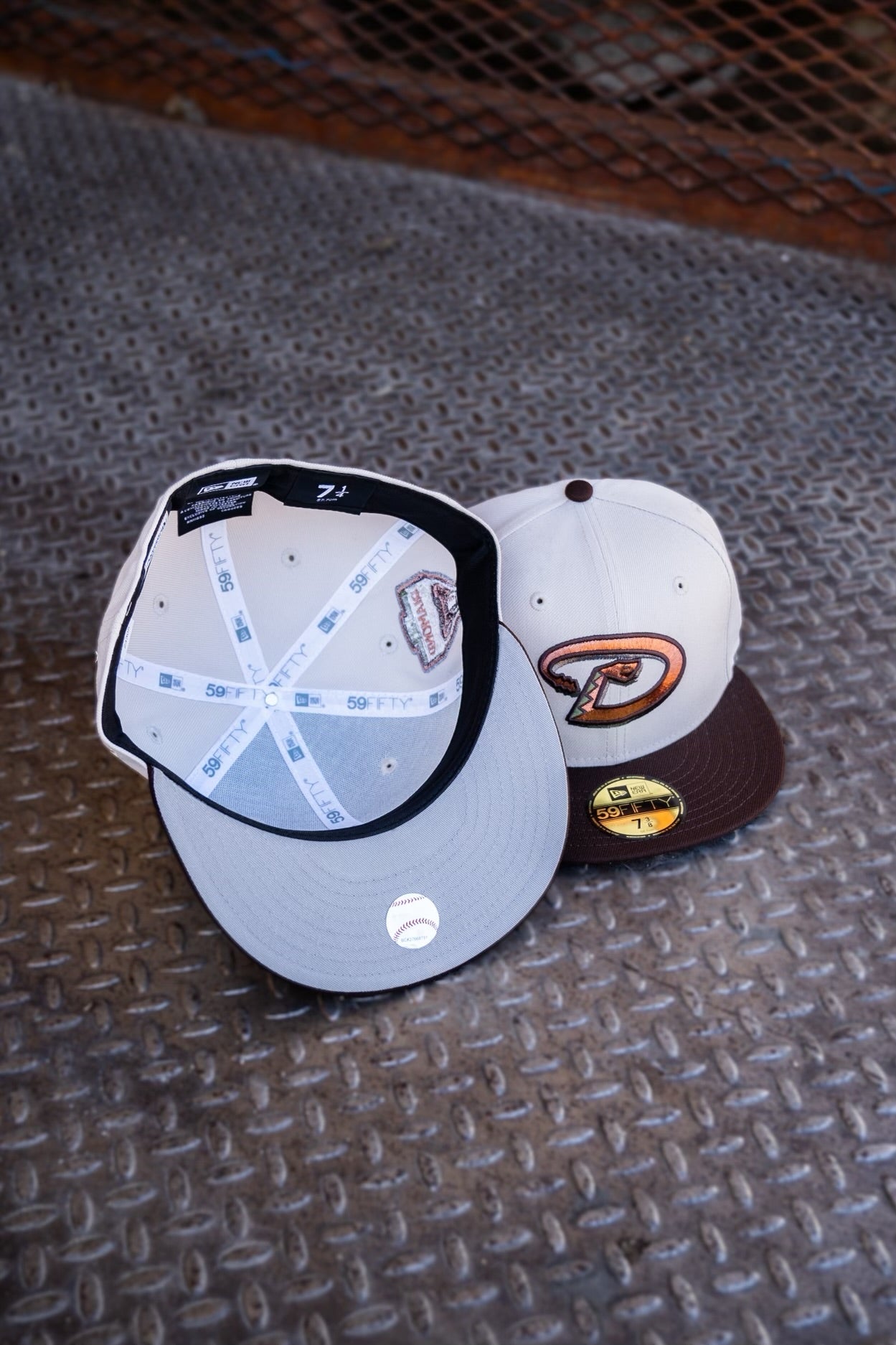 New Era Arizona Diamondbacks 1998 Inaugural Season Grey UV (Stone/Brown) 59Fifty Fitted