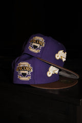 New Era Cleveland Indians Jacobs Field Side Patch Fitted (Purple/Walnut)
