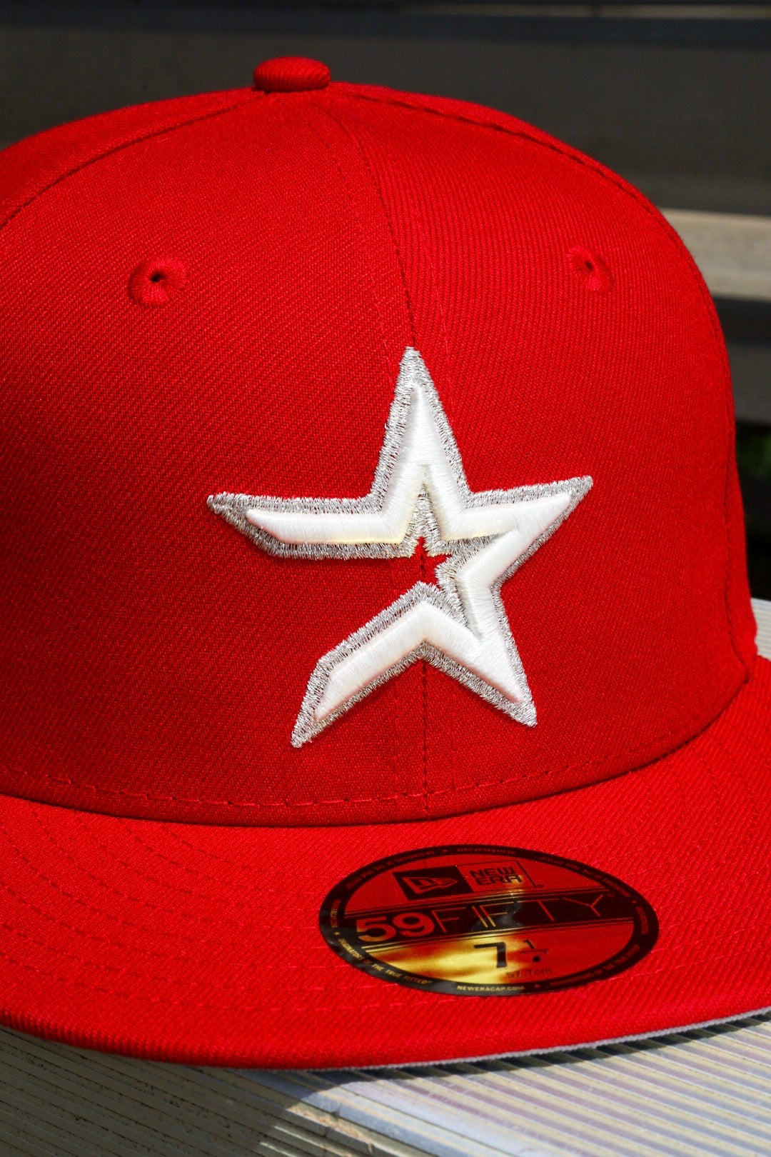New Era Houston Astros 2000 Inaugural Side Patch Grey UV 59Fifty Fitted (Red)