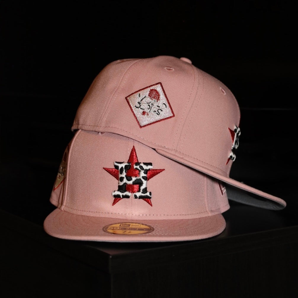 New Era Houston Astros 2017 World Series Side Patch Fitted (Pink)