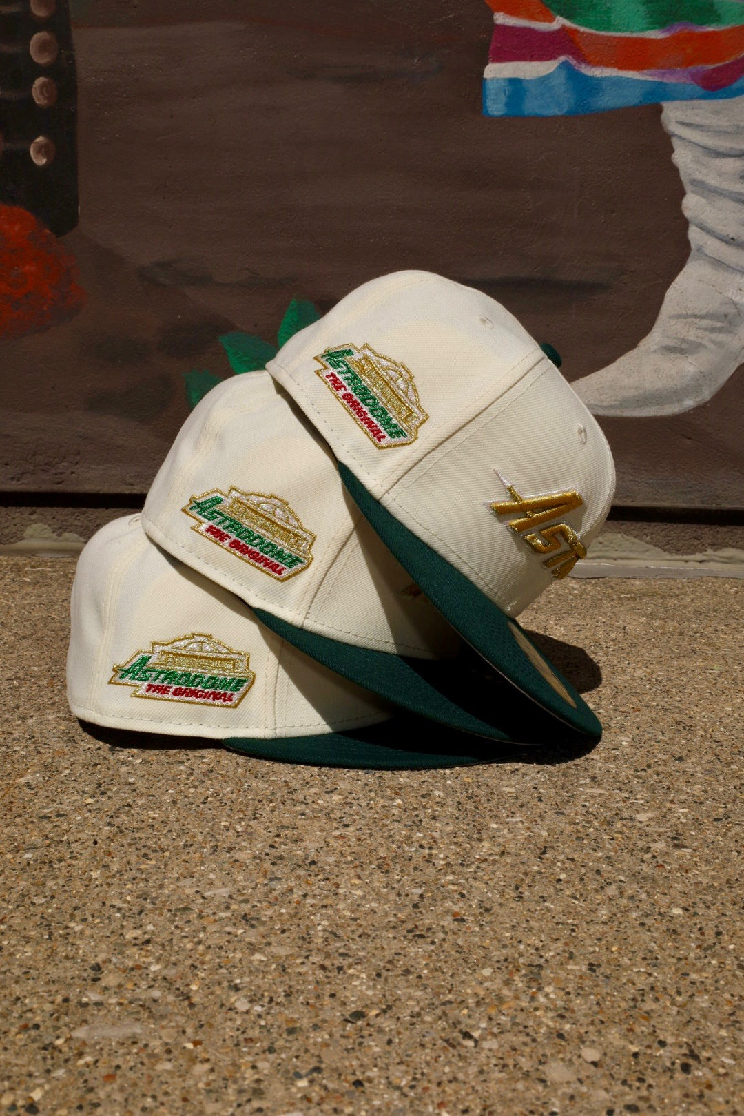 New Era Houston Astros Astrodome The Original Side Patch Grey UV 59Fifty Fitted (Chrome/Green)
