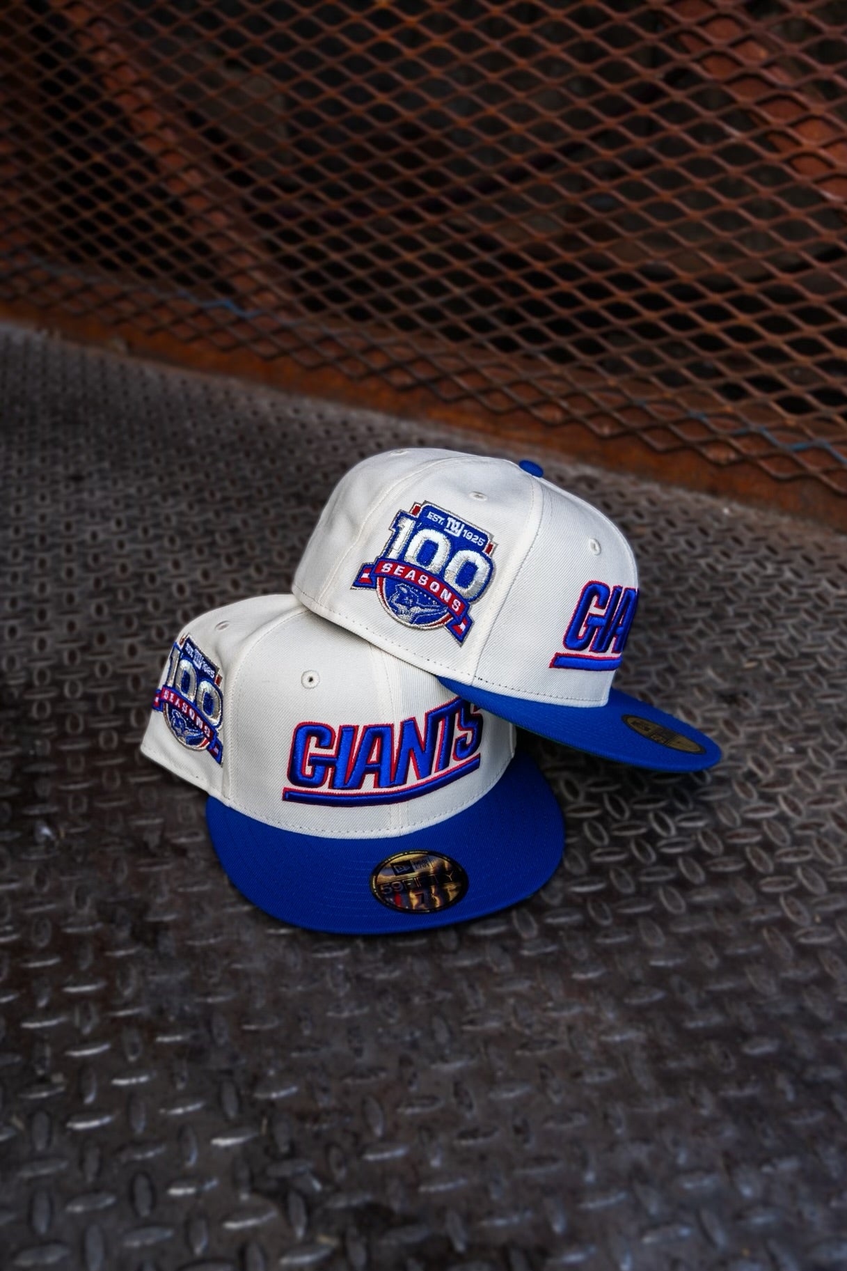 New Era New York Giants 100 Season Green UV (Off White/Royal) 59Fifty Fitted