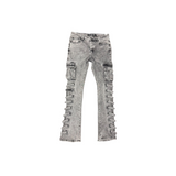 Valabasas "Quantico" Stacked Denim (Light Grey) - VALABASAS