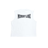 Memory Lane “M Shield” Sleeveless Crop Tee (Off White)