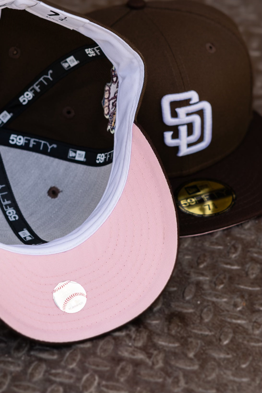 New Era San Diego Padres 1999 30th Anniversary Pink UV (Walnut/Burnt Wood) 59Fifty Fitted