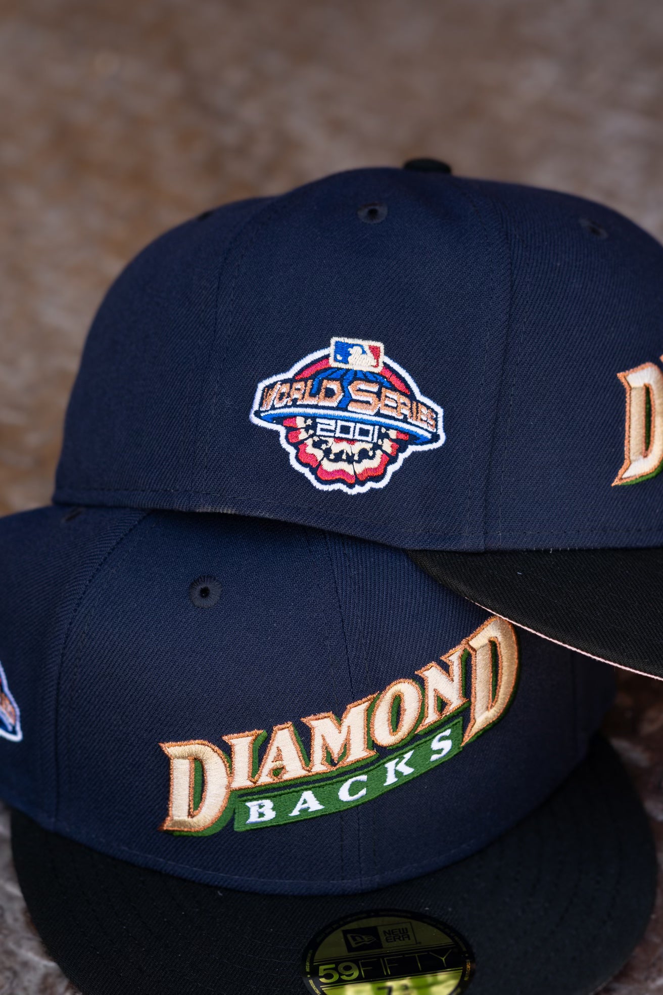 New Era Arizona Diamondbacks 2001 World Series Pink UV (Navy/Black) 59Fifty Fitted