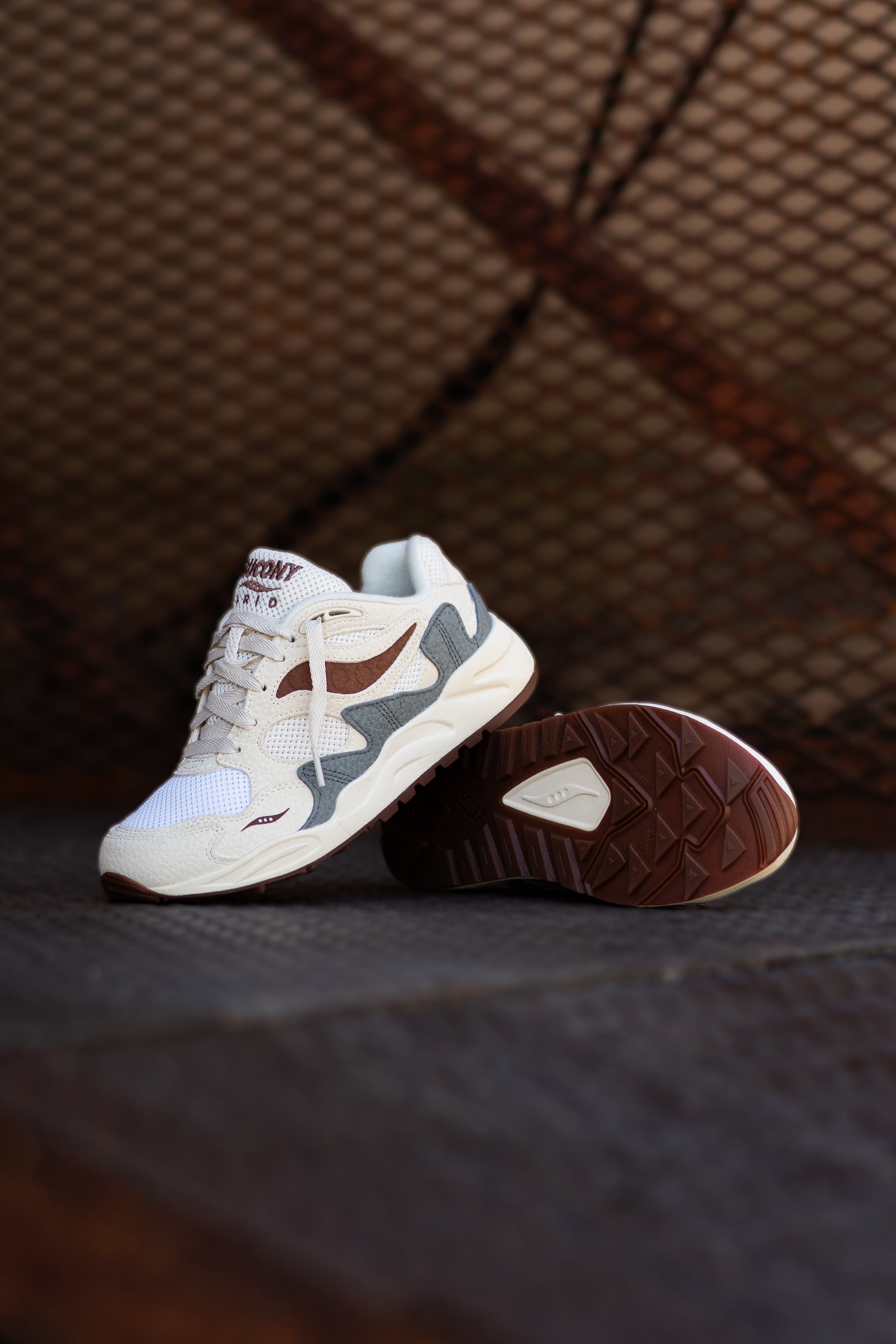 Mens Saucony Grid Shadow 2 (Sand/Brown) - Saucony