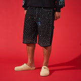 DUAA ''VICTORIOUS'' BLACK DENIM SHORTS