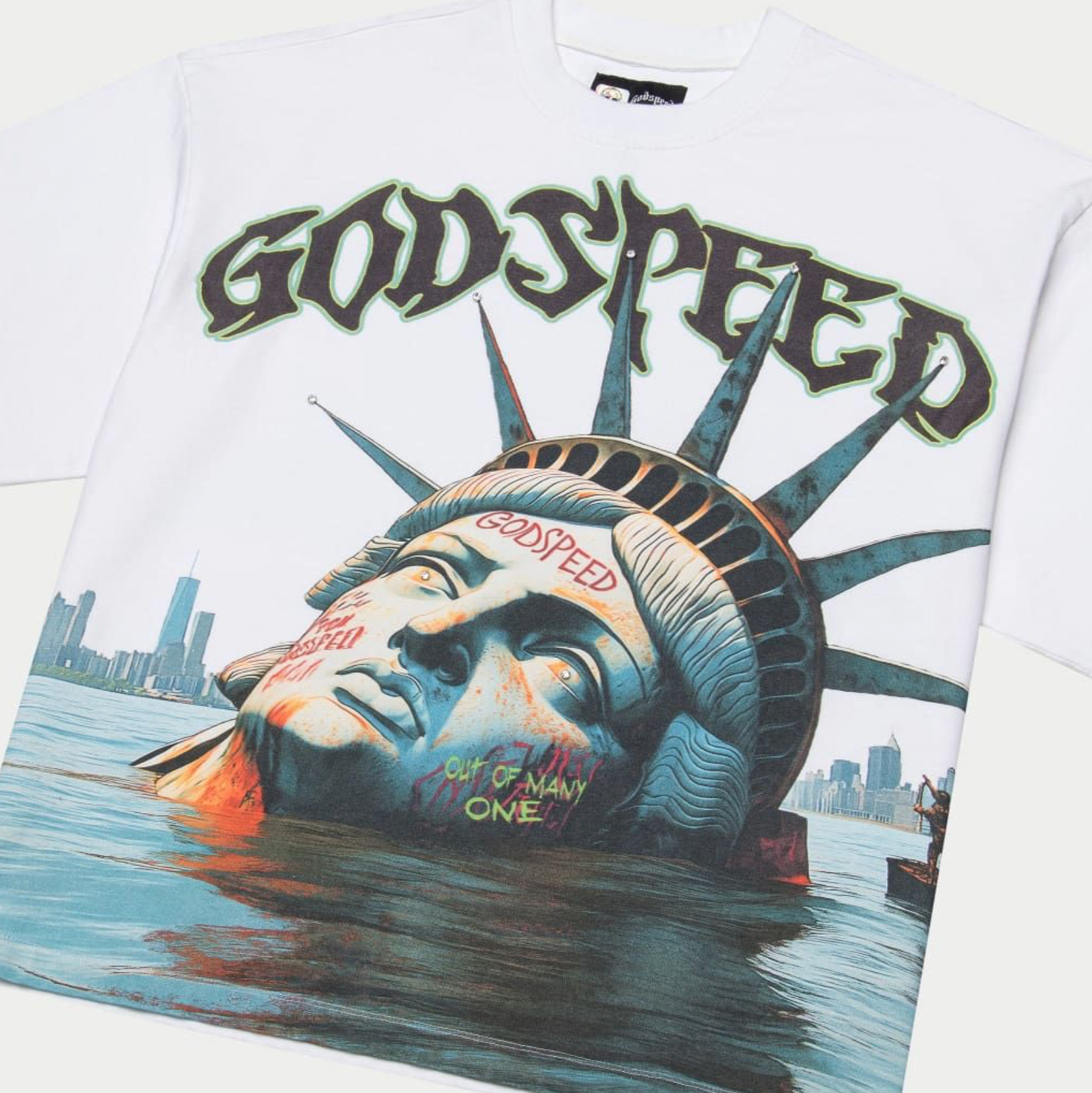 Godspeed Sunken Liberty Short Sleeve (White) T-Shirt - Godspeed
