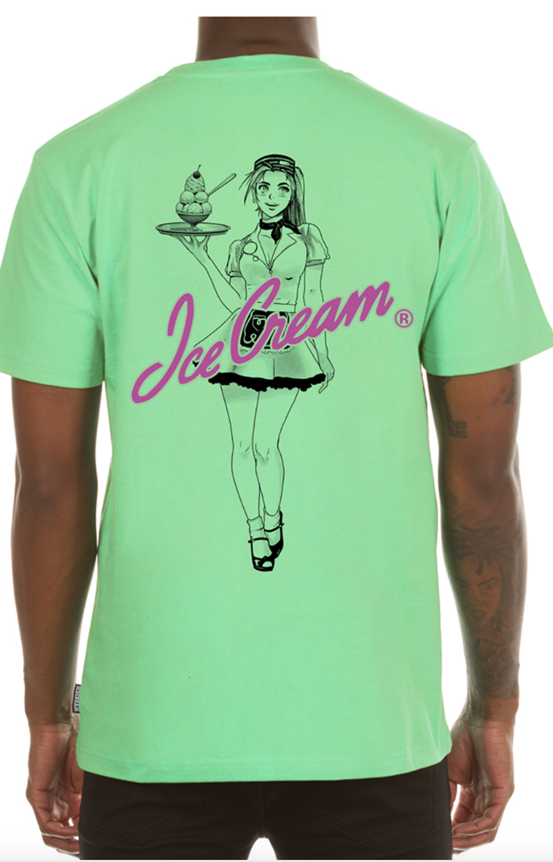Icecream Server ss tee (Green Ash) - Ice Cream