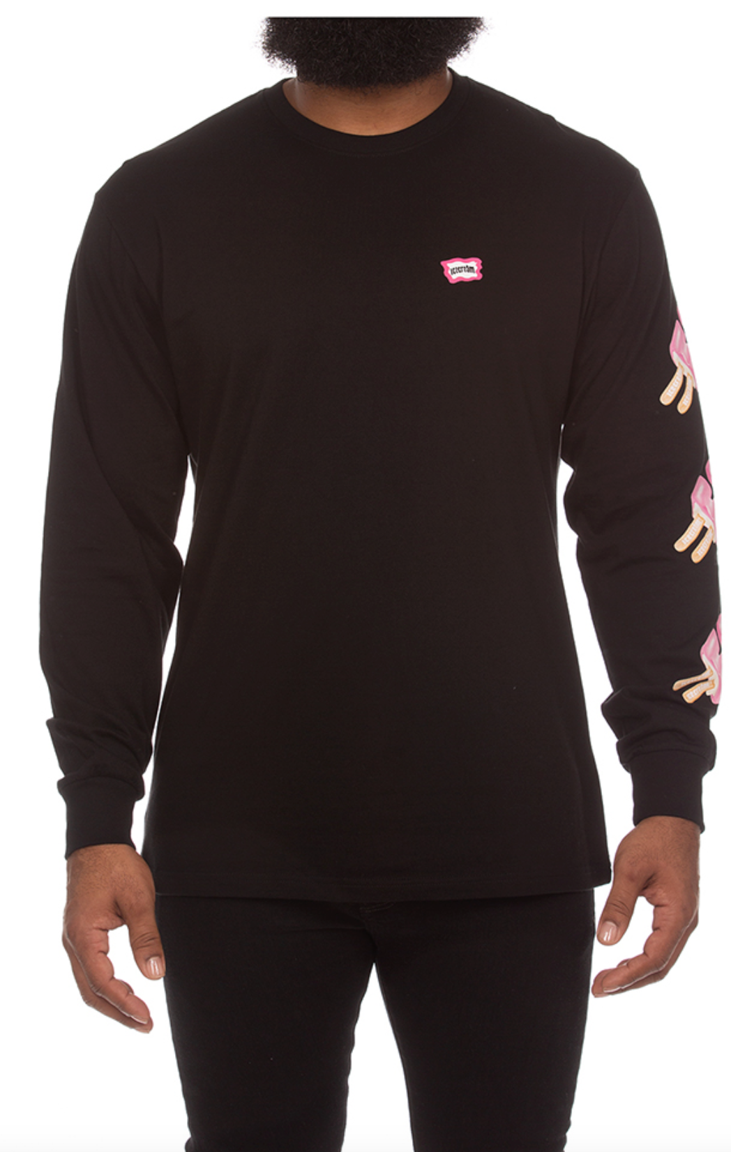 Icecream Dollar pop ls LS tee (Black) - Ice Cream