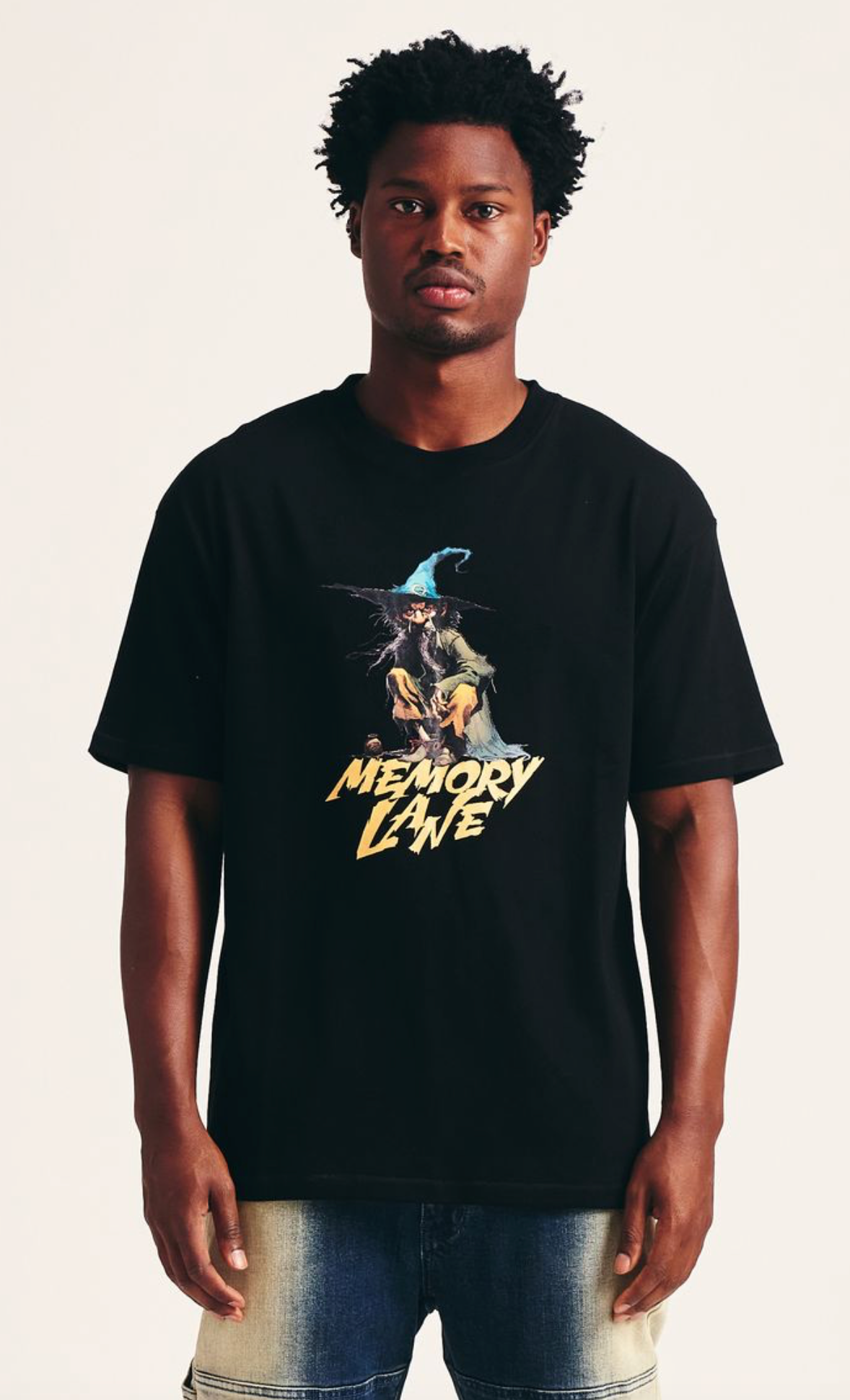 Memory Lane "The Wizard" Black Tee - Memory Lane