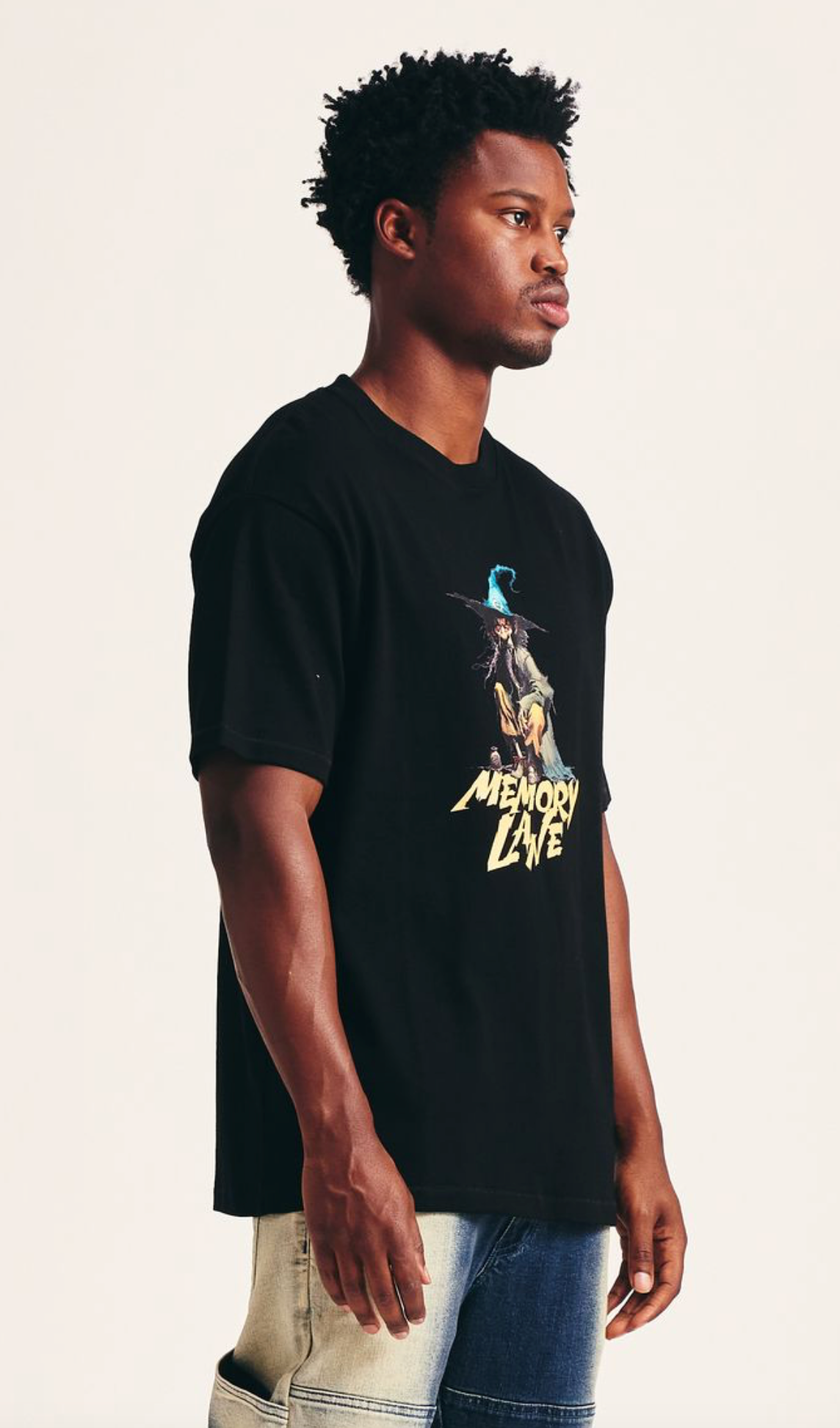 Memory Lane "The Wizard" Black Tee - Memory Lane