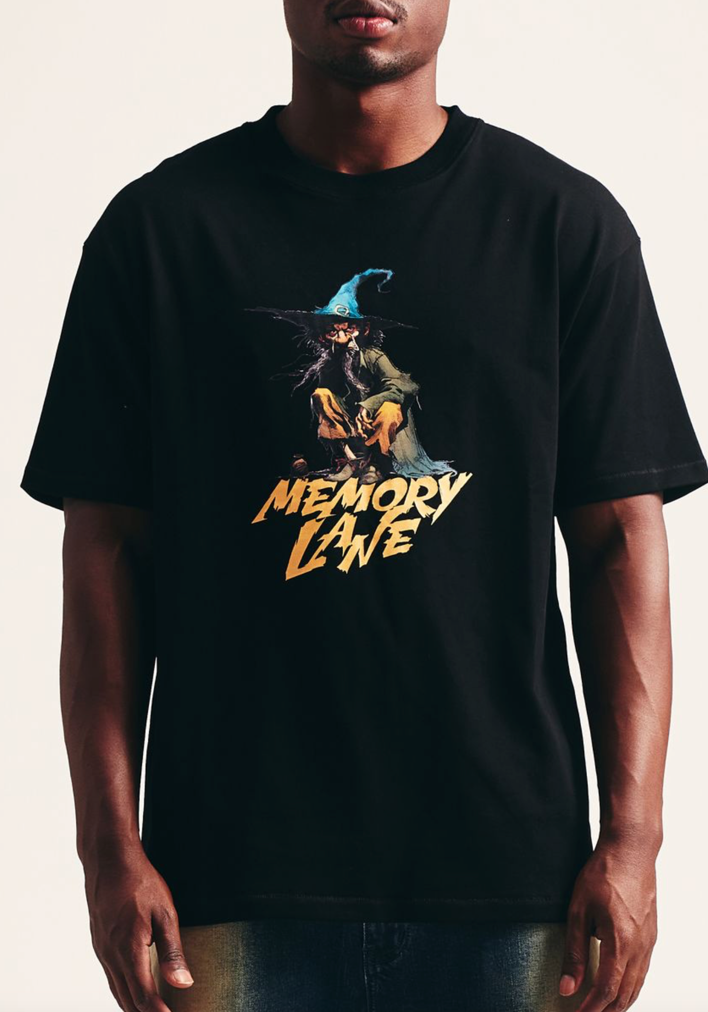 Memory Lane "The Wizard" Black Tee - Memory Lane
