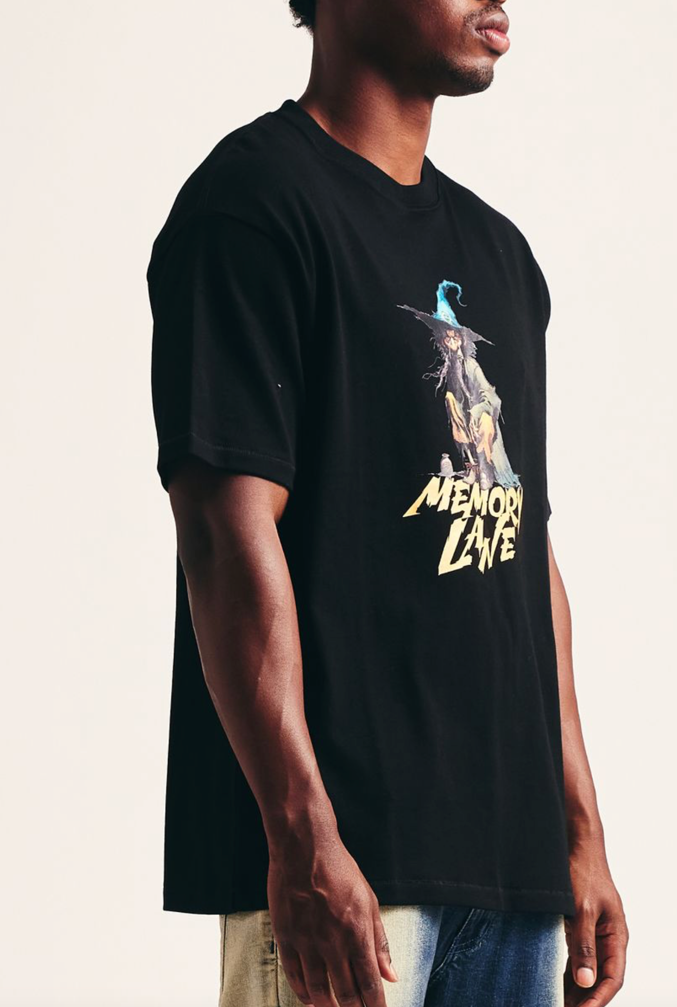 Memory Lane "The Wizard" Black Tee - Memory Lane