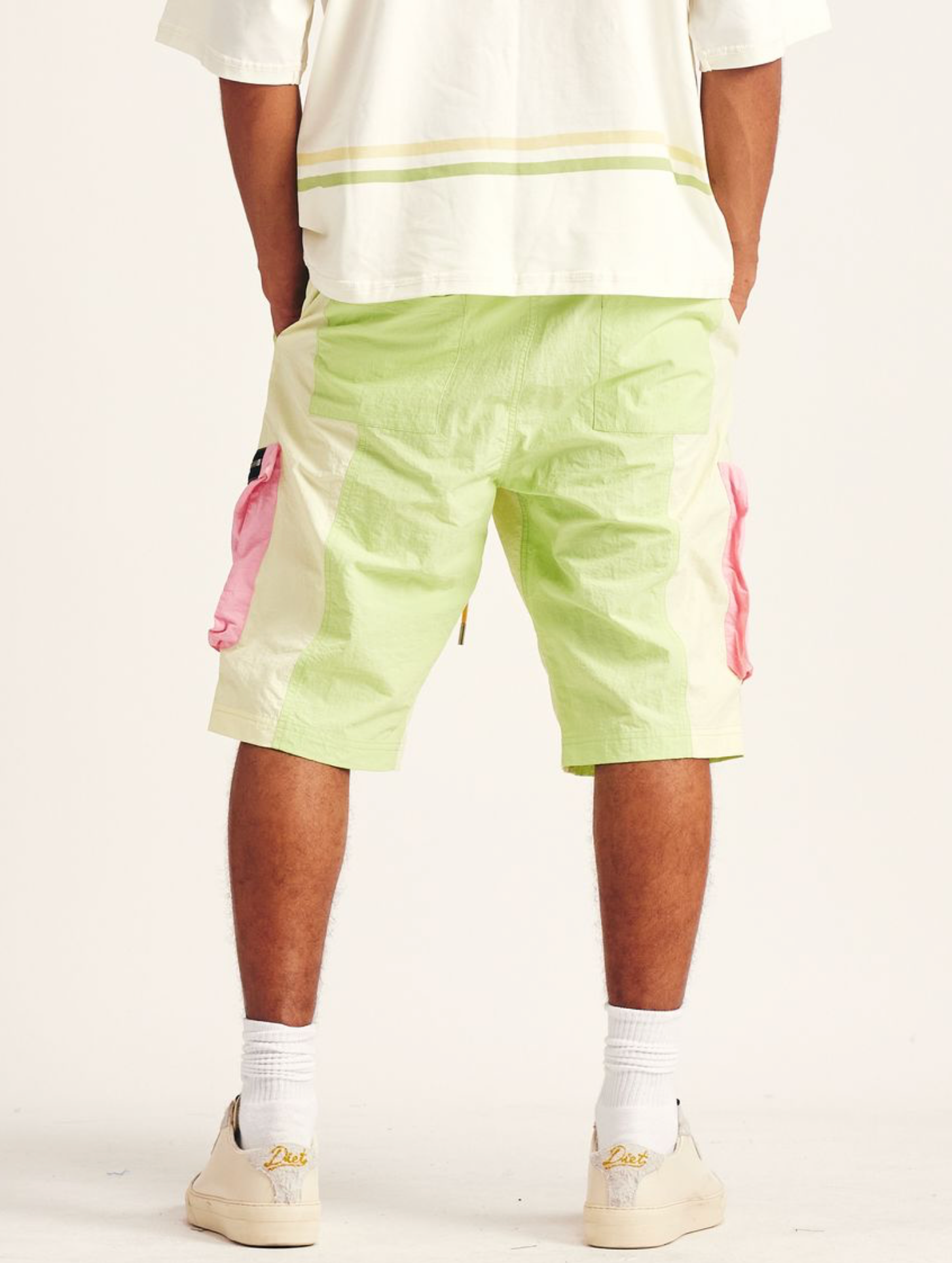 Diet Starts Monday "Nylon MX Shorts" Volt/Pink - Diet Starts Monday