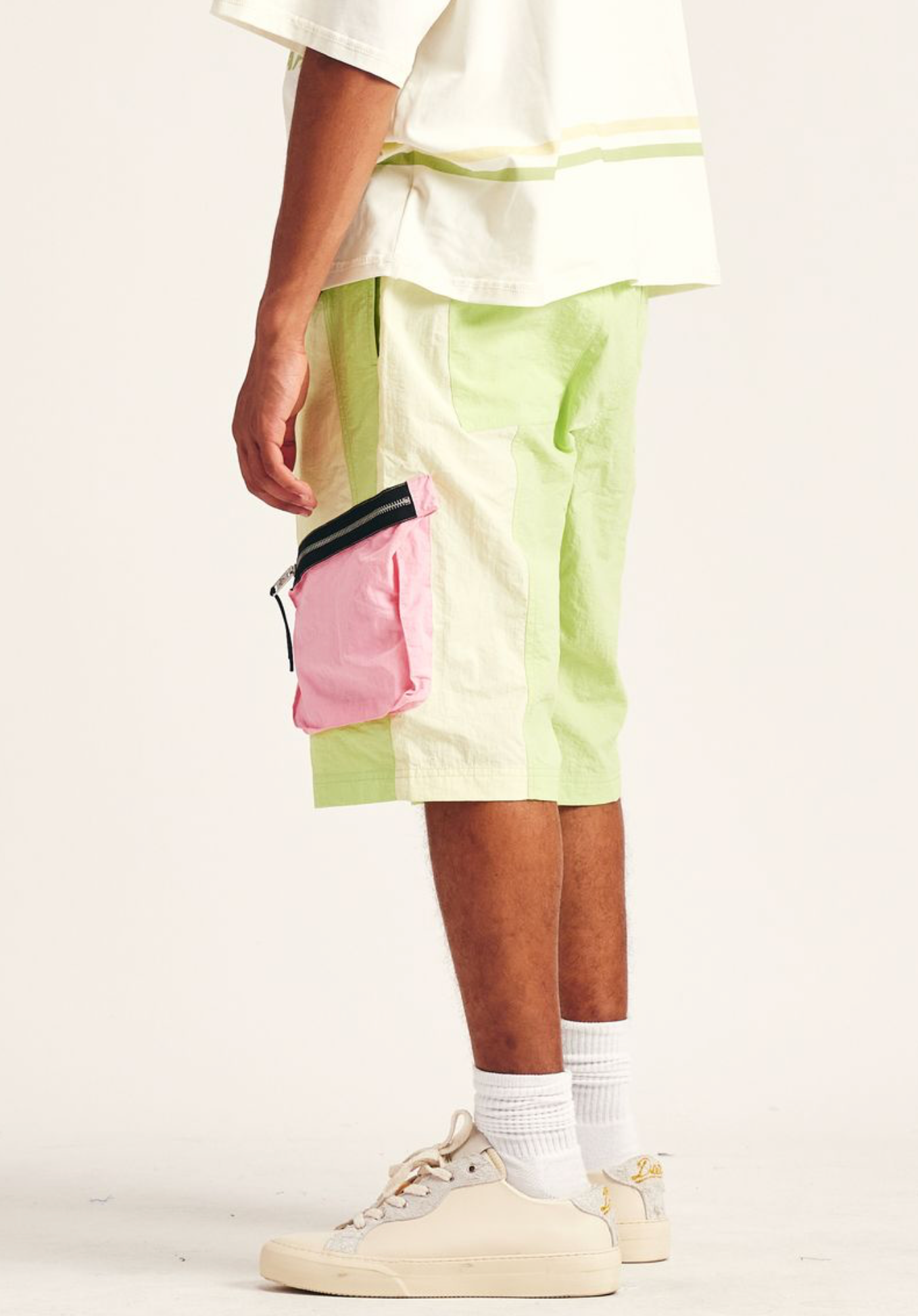 Diet Starts Monday "Nylon MX Shorts" Volt/Pink - Diet Starts Monday