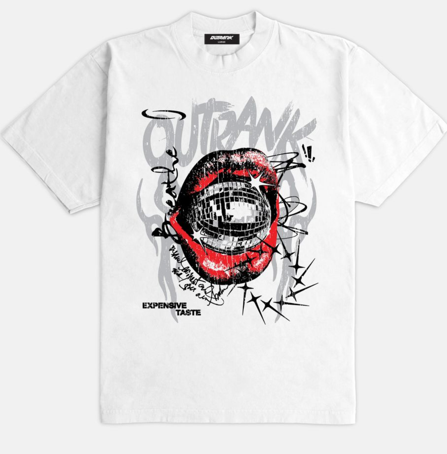 Outrank Expensive Taste Heavyweight T-shirt (White)