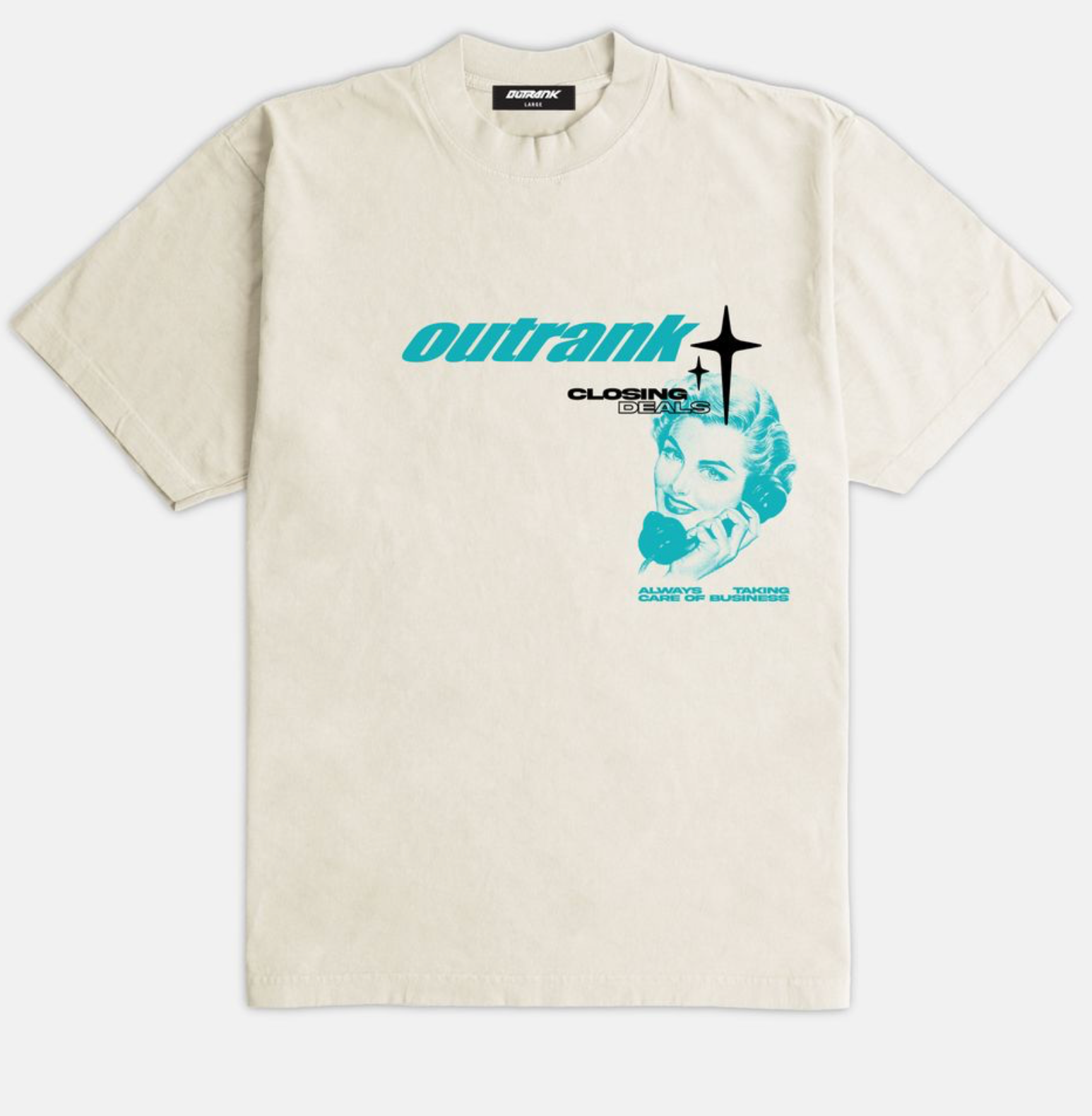 Outrank Handling Business Heavyweight T-shirt (Cream)