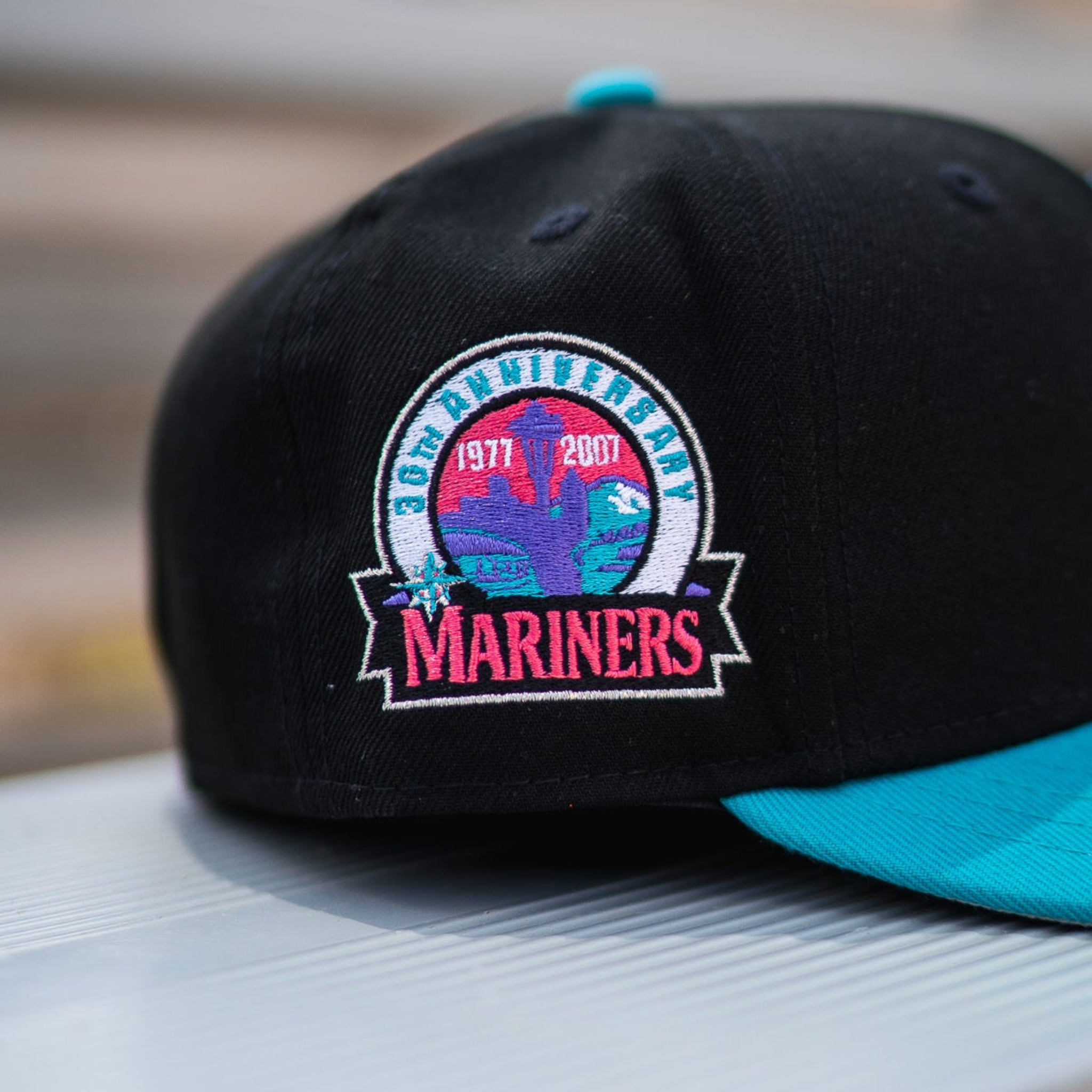 New Era Seattle Mariners 30th Anniversary Good Grey UV (Black/Teal) - New Era