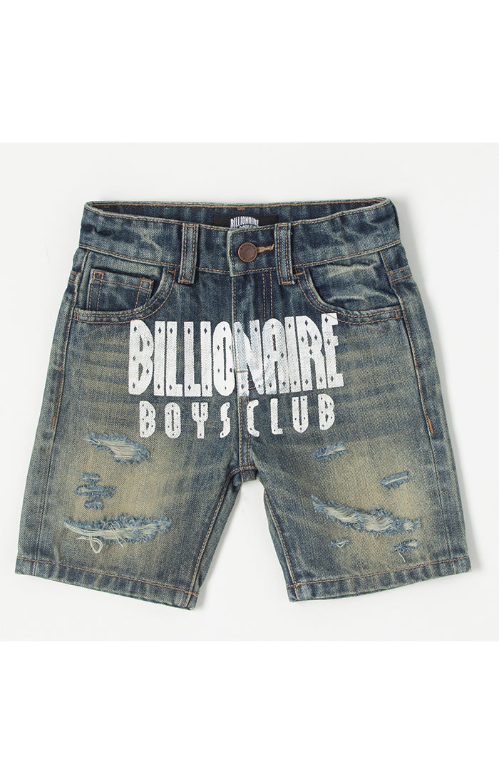 Kids' Billionaire Boys Club "Mars" jean shorts (crater wash) - Billionaire Boys Club