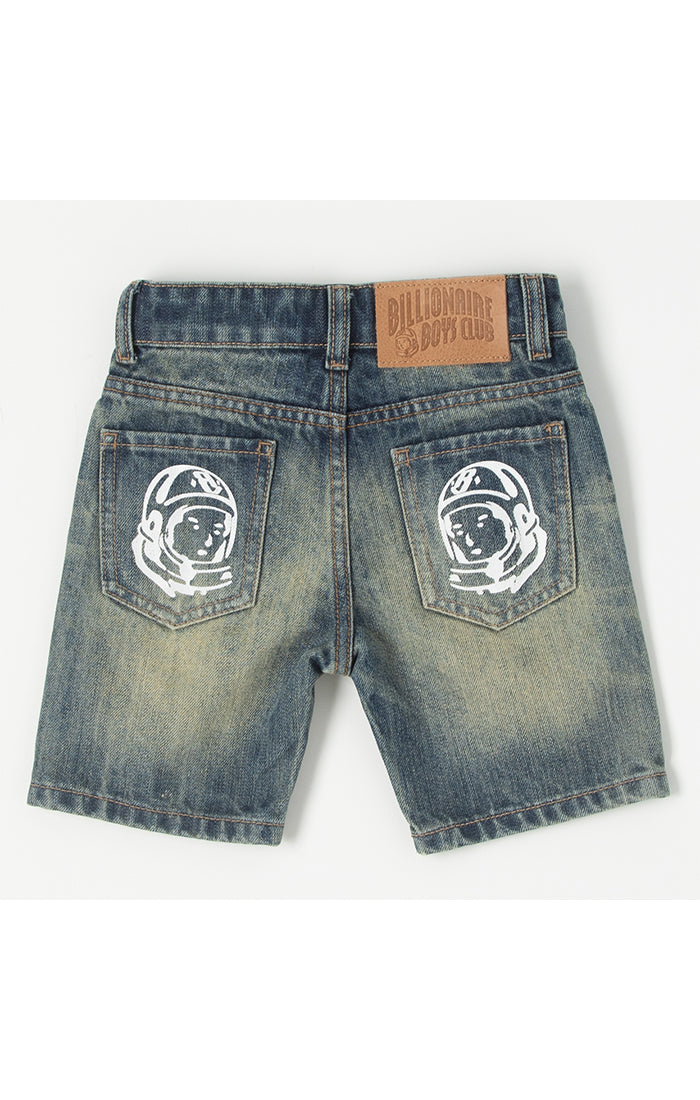 Kids' Billionaire Boys Club "Mars" jean shorts (crater wash) - Billionaire Boys Club