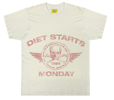 Diet Starts Monday First World Tee (Antique White) - Diet Starts Monday