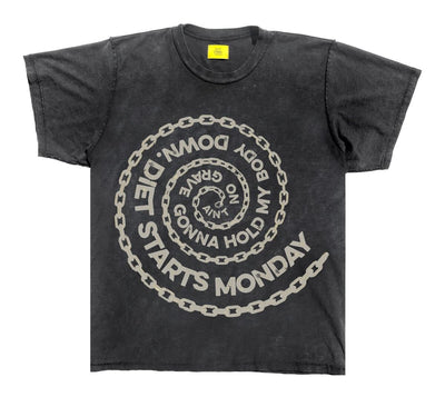 Diet Starts Monday Spiral Chain Tee (Vintage Black) - Diet Starts Monday